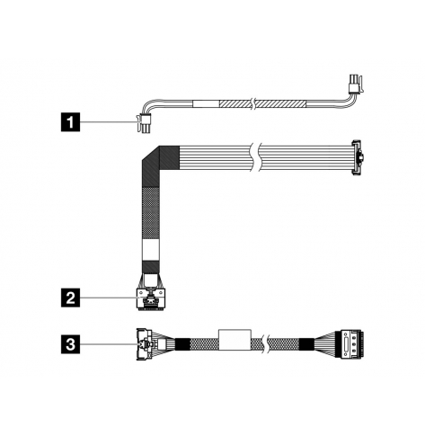 LENOVO Zestaw kabli pamięci ThinkSystem SR630 V3 Do wewnętrznego adaptera RAID