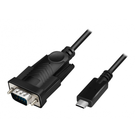 Cable LOGILINK AU0051A USB2.0 Type-C USB-C/M to DB9/M serial 1.2m Win11