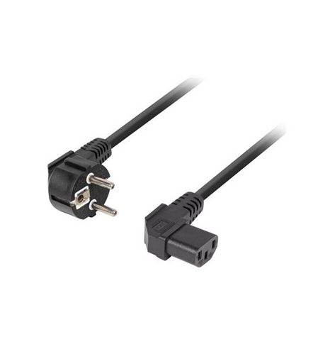 Kabel LANBERG zasilajacy CEE 7/7->IEC 320 C13 3m katowy prawo VDE