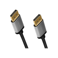 Kabel LOGILINK CDA0100 DisplayPort DP/M do DP/M 4K/60 Hz aluminium czarny/szary 1m
