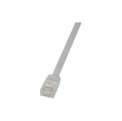 Patch cord LOGILINK CF2051U LOGILINK Plaski U/UTP kat.6, bialy 2m