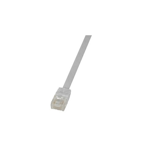 Patch cord LOGILINK CF2051U LOGILINK Plaski U/UTP kat.6, bialy 2m