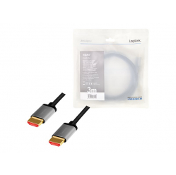 Kabel LOGILINK CHA0106 HDMI A/M to A/M 8K/60Hz alu czarny/szary 3m