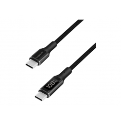 Kabel LOGILINK CU0181 USB 2.0 Type-C C/M na USB-C/M E-mark PD 1m czarny