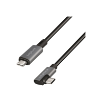 Kabel LOGILINK CU0184 USB 2.0 Type-C C/M katowy na USB-C/M E-mark PD czarny 3m