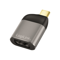 Adapter LOGILINK CUA0204 USB-C m / DisplayPort f 8K aluminium czarny/szary