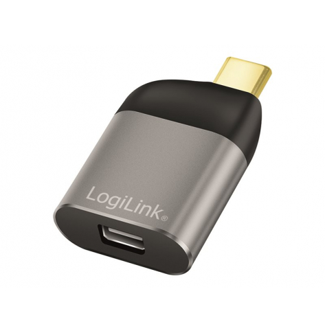 LOGILINK CUA0205 Adapter USB typu C USB-C/M na mDP/F 8K aluminium czarny/szary