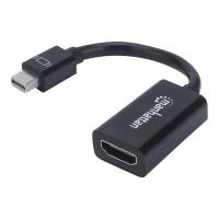Adapter MANHATTAN 151528 Mini DisplayPort m / HDMI f 1080p Full HD 15cm czarny