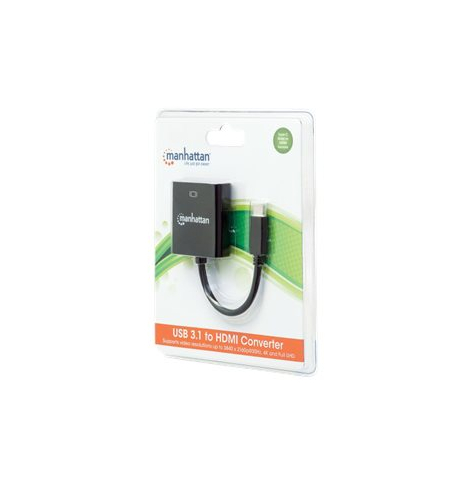 MANHATTAN 151788 Konwerter adapter USB-C 3.1 na HDMI M/F 1080p 4K czarny
