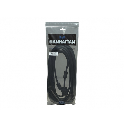 Kabel MANHATTAN 317696 monitorowy SVGA HD15 M/HD15 M 10m z ferrytem czarny