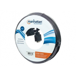 Kabel MANHATTAN 313629 monitorowy SVGA HD15 M/HD15 M 15m czarny