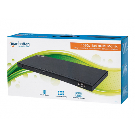 MANHATTAN 207904 Przelacznik splitter Matrix AV HDMI 4x4 1080p 3D z pilotem IR