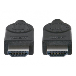 Kabel MANHATTAN 323222 monitorowy HDMI/HDMI 1.4 Ethernet 3m czarny niklowane zlacza
