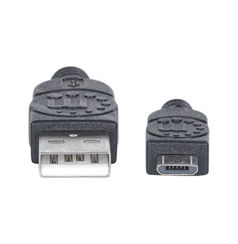 Kabel MANHATTAN 325677 USB 2.0 A-Micro B M/M 0,5m czarny