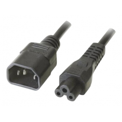 Kabel MANHATTAN 339360 Przedłużacz kabla zasilania C14 na C5 F/M 1.8m czarny