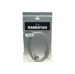 Kabel MANHATTAN 340496 USB 2.0 A-A M/F 3m srebrny