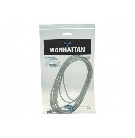 Kabel MANHATTAN 345408 USB 2.0 A-B M/M 5m srebrny