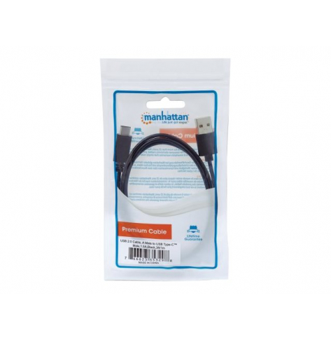 Kabel MANHATTAN 353298 USB-C 2.0 USB C/USB A M/M 1m czarny