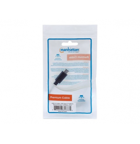 Kabel MANHATTAN 353335 USB-C 2.0 USB C/USB Micro-B M/F 15cm czarny