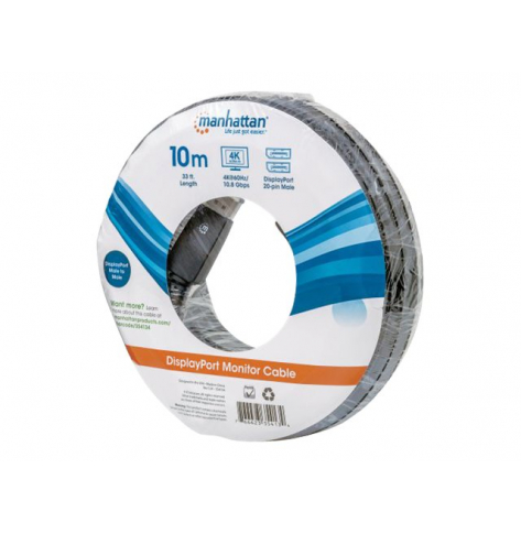 Kabel MANHATTAN 354134 monitorowy DisplayPort - DisplayPort (DP-DP) M/M czarny 10m