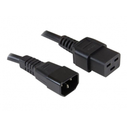 MANHATTAN 355209 Przedłużacz kabel zasilający IEC320 C14 na C19 10A 2m czarny