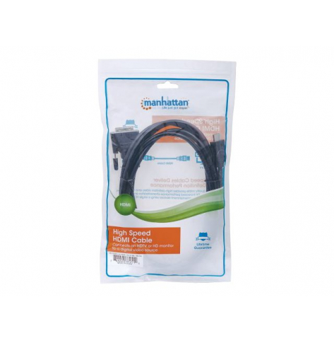 Kabel MANHATTAN 372510 monitorowy HDMI-DVI-D 24+1 M/M 3m czarny