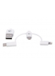 Kabel MANHATTAN 3w1 USB-A 2.0 na Lightning USB-C Micro-USB 1m Bialy