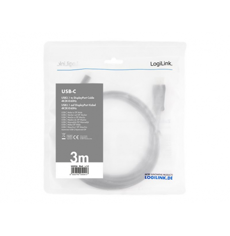 Kabel LOGILINK UA0336 - USB-C 3.2 Gen do DisplayPort 1.2 m/m 3m