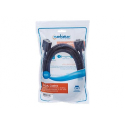 Kabel MANHATTAN 312721 monitorowy SVGA HD15 M/HD15 M 4.5m czarny