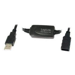 LOGILINK UA0145 Przedłużacz kabla USB 2.0 15m czarny