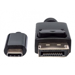 MANHATTAN 152471 monitorowy adapter USB-C na DisplayPort DP 4K M/M czarny 1m