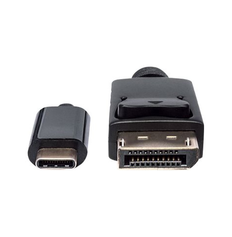 MANHATTAN 152471 monitorowy adapter USB-C na DisplayPort DP 4K M/M czarny 1m