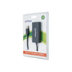 MANHATTAN 152327 Konwerter adapter SuperSpeed USB 3.0 na DisplayPort DP M/F 4K czarny