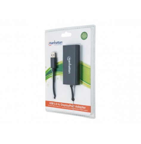 MANHATTAN 152327 Konwerter adapter SuperSpeed USB 3.0 na DisplayPort DP M/F 4K czarny