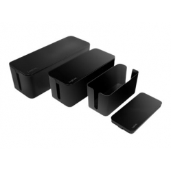 LOGILINK KAB0077 Zestawy skrzynek do porządkowania kabli czarny