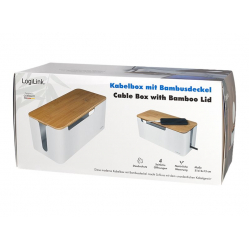 LOGILINK KAB0075 Organizator kabli 320x140x130 mm biały