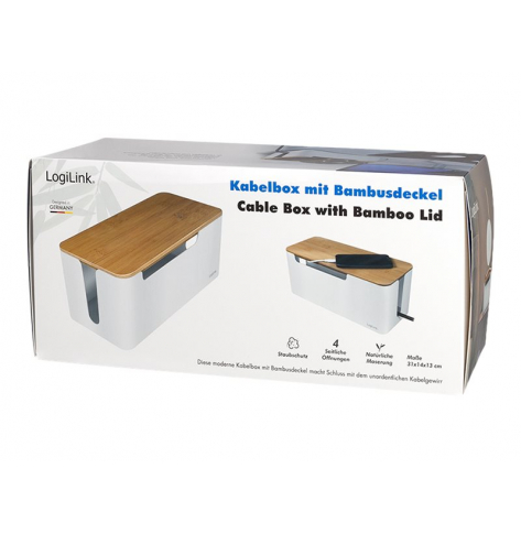 LOGILINK KAB0075 Organizator kabli 320x140x130 mm biały