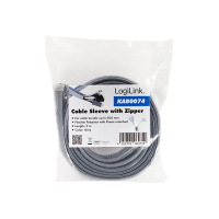 Rękaw do porządkowania kabli LOGILINK KAB0074 z suwakiem 50 mm szary 2m