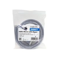 Rękaw do porządkowania kabli LOGILINK KAB0071 z suwakiem 30 mm szary 1m
