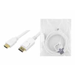 Kabel LOGILINK CV0055 - Display Port to HDMI White 2m