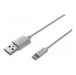 Kabel NATEC Prati Lightning - USB-A M/M 1m bialy MFI