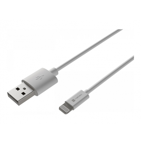 Kabel NATEC Prati Lightning - USB-A M/M 2m bialy MFI