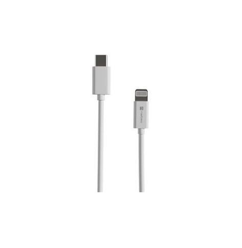 Kabel NATEC Prati Lightning - USB-C M/M 1m bialy MFI