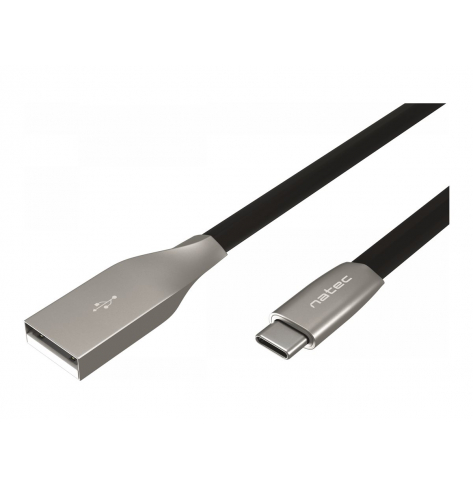 Kabel NATEC USB-C/A 2.0 1m prati 1m czarny metal
