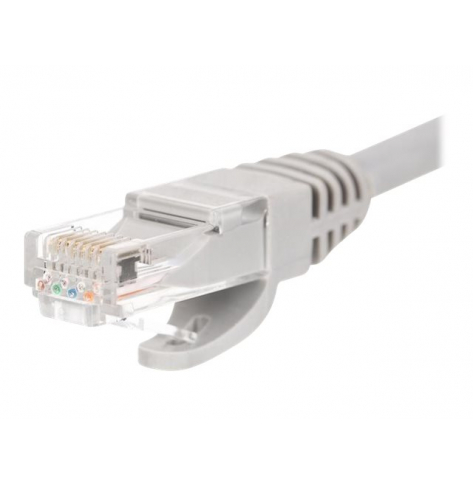 Patchcord NETRACK BZPAT0256 RJ45, oslonka zalewana, kat. 6 UTP, 0.25m szary