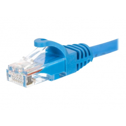 Patchcord NETRACK BZPAT0256B RJ45, oslonka zalewana, kat. 6 UTP, 0.25m niebieski