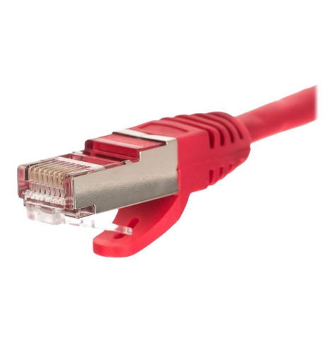 Kabel NETRACK BZPAT05FR krosowy RJ45, oslonka zalewana, kat. 5e FTP, 0.5m czerwony