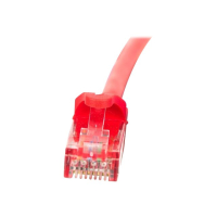 Kabel NETRACK BZPAT05UR krosowy RJ45, oslonka zalewana, kat. 5e UTP, 0.5m czerwony