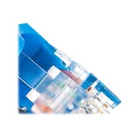 Kabel NETRACK BZPAT0P56B krosowy RJ45, oslonka zalewana, kat. 6 UTP, 0.5m niebieski