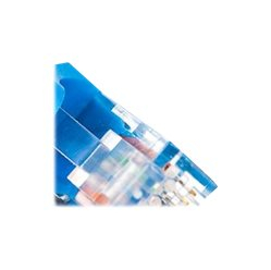 Kabel NETRACK BZPAT0P56B krosowy RJ45, oslonka zalewana, kat. 6 UTP, 0.5m niebieski